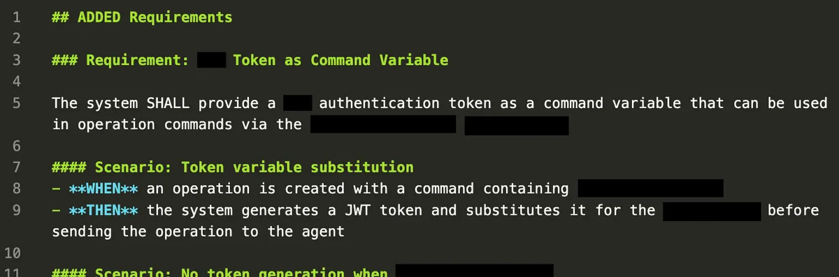OpenSpec delta spec - only the changed requirements are specified.