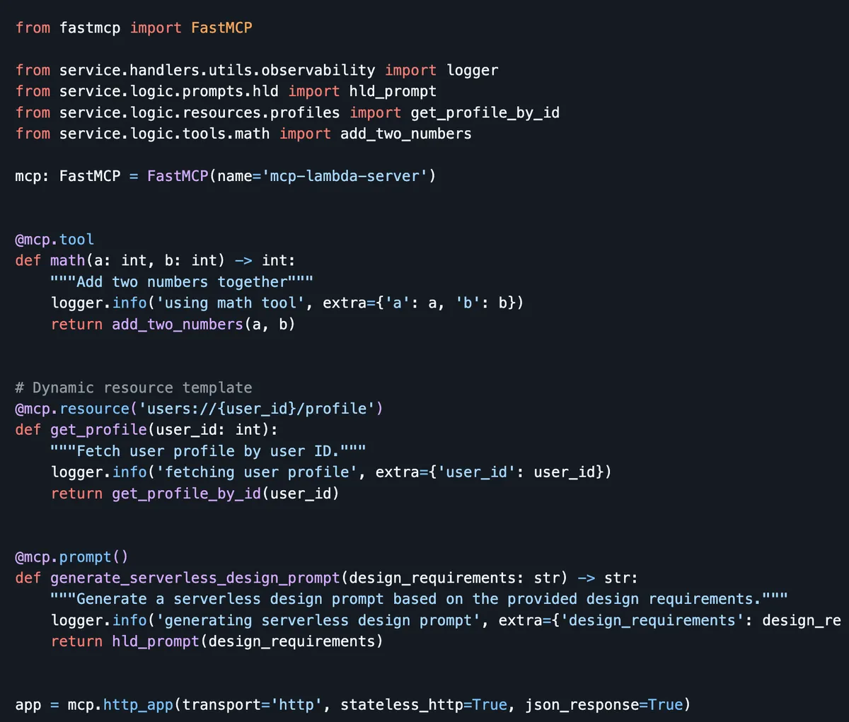 handler with fastmcp
